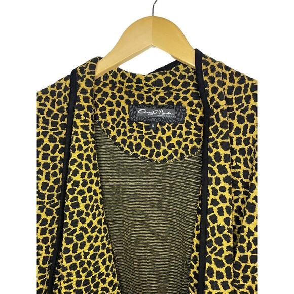 Leopard Print Thick Cardigan Small Cheryl Nash Windridge 3/4 Sleeve Animal Print - Picture 2 of 6
